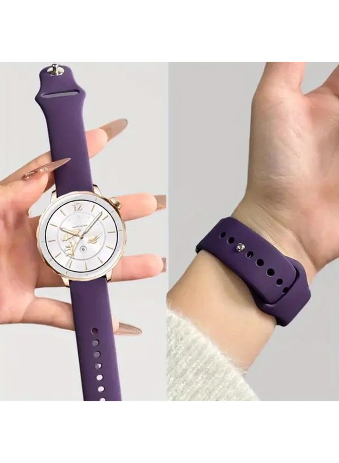 Beige 18mm Silicone Quick Release Watch Strap Tang Buckle Lightweight Comfortable - Image 4