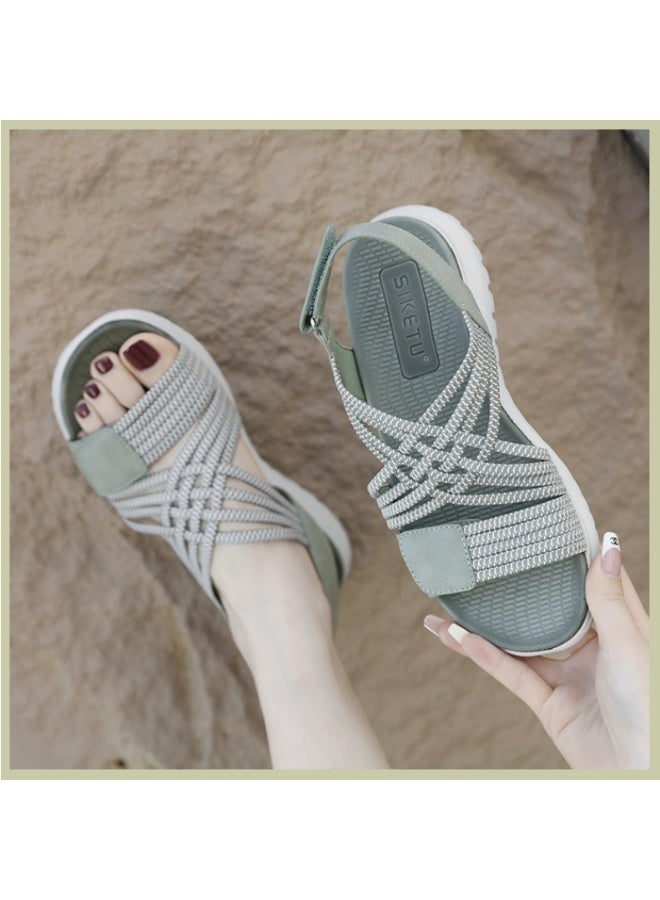 NIBEMINENT Summer  Fashion Women's Soft Thick Sole Sandals Women's Shoes  Comfortable  - Image 2
