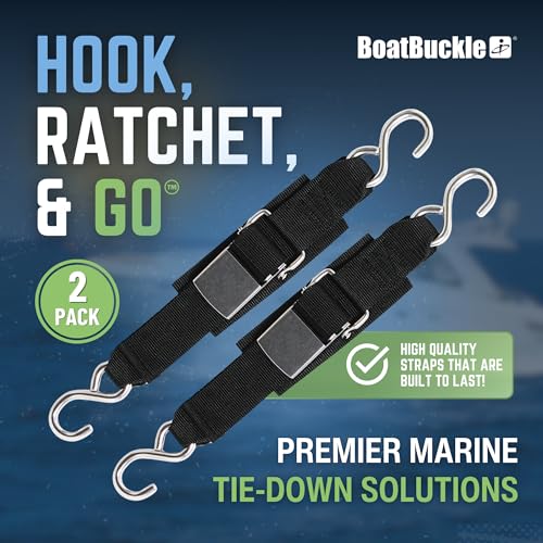 BoatBuckle Stainless Steel Kwik-Lok Transom Tie-Down, 2-Inch x 2-Feet - Image 3