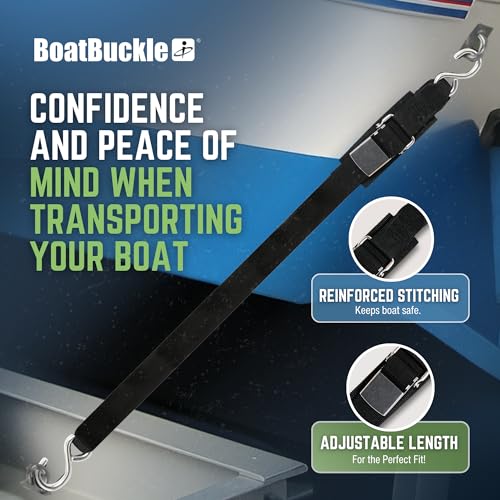 BoatBuckle Stainless Steel Kwik-Lok Transom Tie-Down, 2-Inch x 2-Feet - Image 5