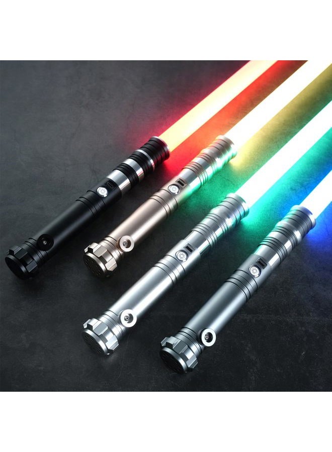 CUSTOM SABER RGB Light Saber 12 Colors Changing,4 Sound Fonts/Metal Hilt, Support Heavy Dueling, Volume Adjustable Light Saber for Adults with Convertec Wheel Toy Tool -Gold - Image 5