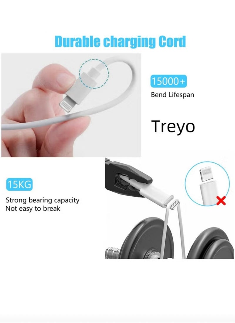 TREYO Ultra-Fast Charging iPhone Cable - 1M MFi Certified USB-C to Lightning, 20W PD for iPhone 14/14 Pro/14 Plus/14 Pro Max, iPad Pro, All iPhone 8-13 Series  - Image 4