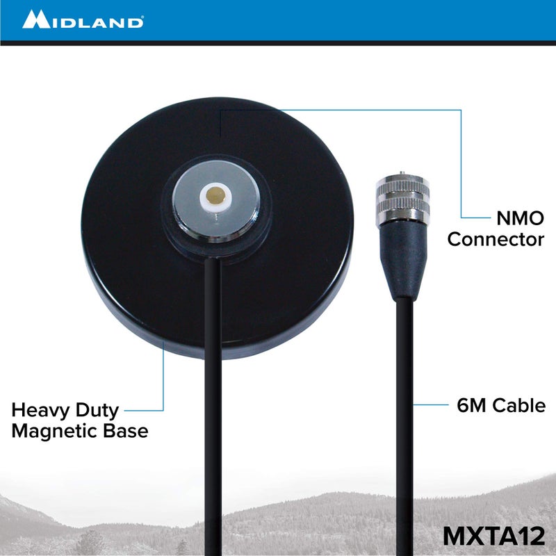 Midland MicroMobile MXTA12 Antenna Mag Mount - Image 2