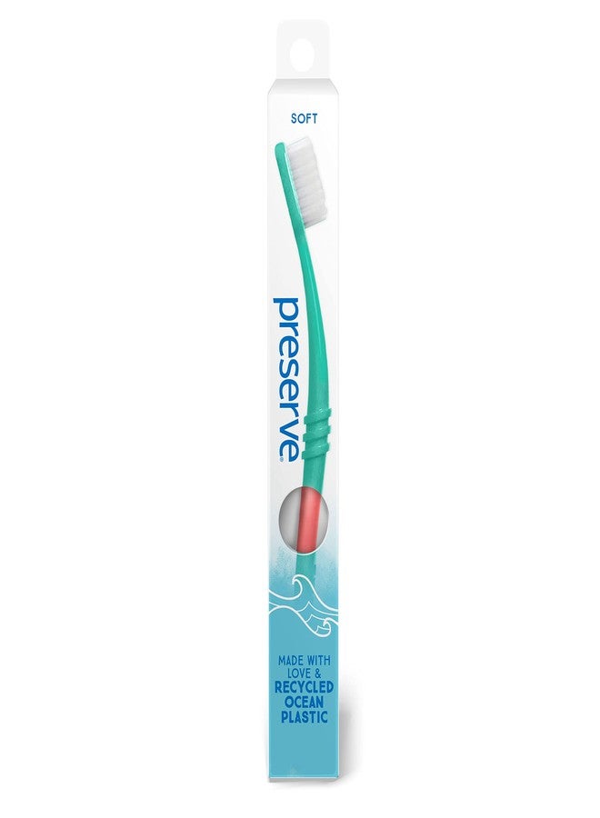 Preserve Ocean Plastic Initiative (POPi) Adult Toothbrush, Made in USA from Recycled Ocean Plastic, Coral, Soft, 1 Count - Image 3