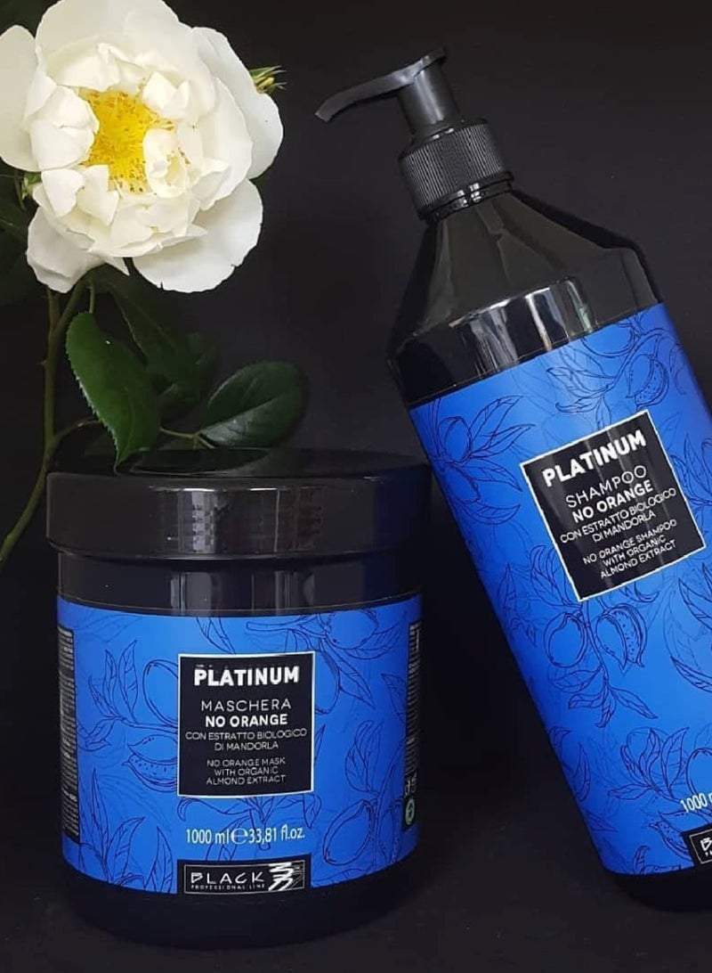 Black Professional Line Platinum No Orange Hair Mask 1000ml – Anti-Brass Treatment for Brown & Dark Blonde Hair - Image 2