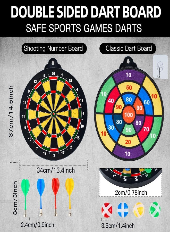 HELLO PAPAYA Magnetic Dart Board - 12Magnetic Darts+12Sticky Balls Or 2 Toy Gun+40 Foam Dart,Fun for Family Game and Party with Friends, Christmas Birthday Gifts Toys for 3-12 Year Old Boys - Image 2