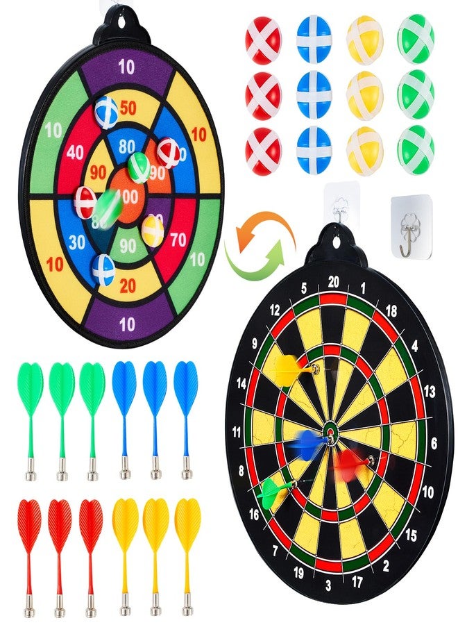 HELLO PAPAYA Magnetic Dart Board - 12Magnetic Darts+12Sticky Balls Or 2 Toy Gun+40 Foam Dart,Fun for Family Game and Party with Friends, Christmas Birthday Gifts Toys for 3-12 Year Old Boys - Image 1