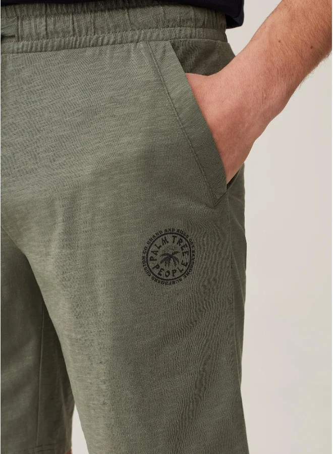 او في اس Grand&Hills cotton slub Bermuda joggers with print