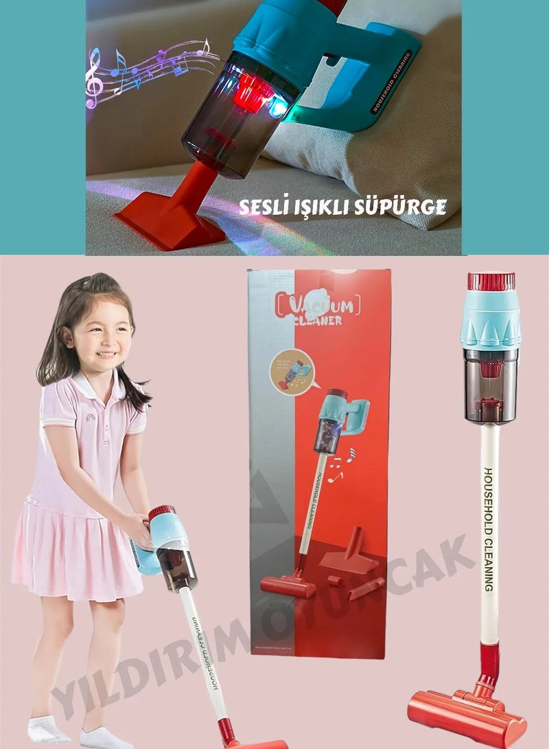 Sound Light 8 Piece 68 cm Vertical Vacuum Cleaner with Accessories-Vacuum Vertical Vacuum Cleaner - Image 1