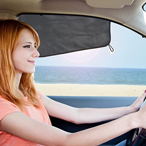 EcoNour Car Driver Front Window Sun Shade Magnetic Window Curtain Protects from Harmful Sun Rays for Drivers Side Window Screen Sunshade for Cars Prevents Sun Damage Black 1Piece - Image 3