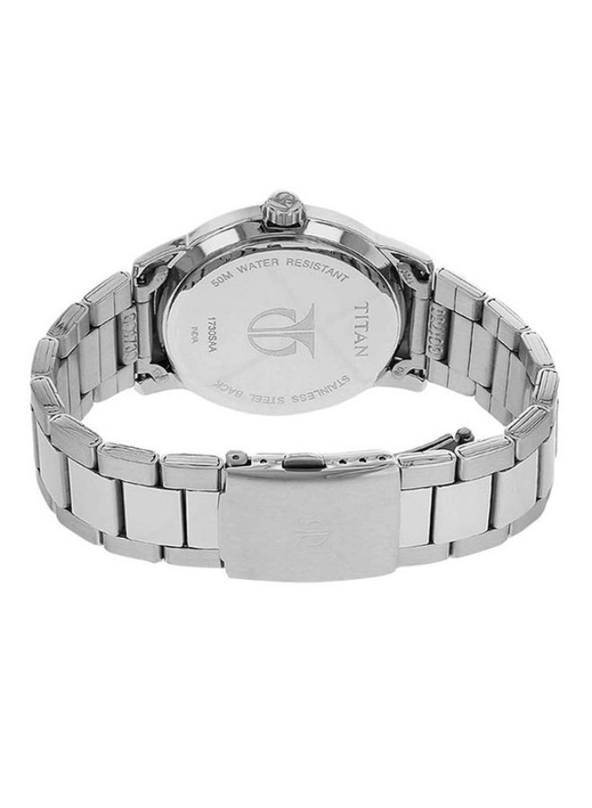 Titan Classic Analogue Silver Round Dial Silver Stainless Steel Strap Watch for Men-1730SM01 - Image 4