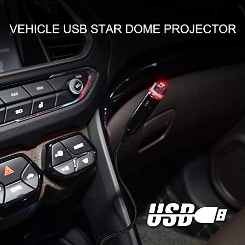 BAILONGJU USB Star Projector Night Light, Adjustable Romantic Blue Interior Car Lights, Bending Freely Portable Auto Roof Lights Decoration for Ceiling, Bedroom, Party - Image 3