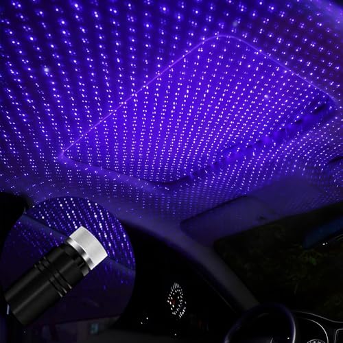 BAILONGJU USB Star Projector Night Light, Adjustable Romantic Blue Interior Car Lights, Bending Freely Portable Auto Roof Lights Decoration for Ceiling, Bedroom, Party - Image 1