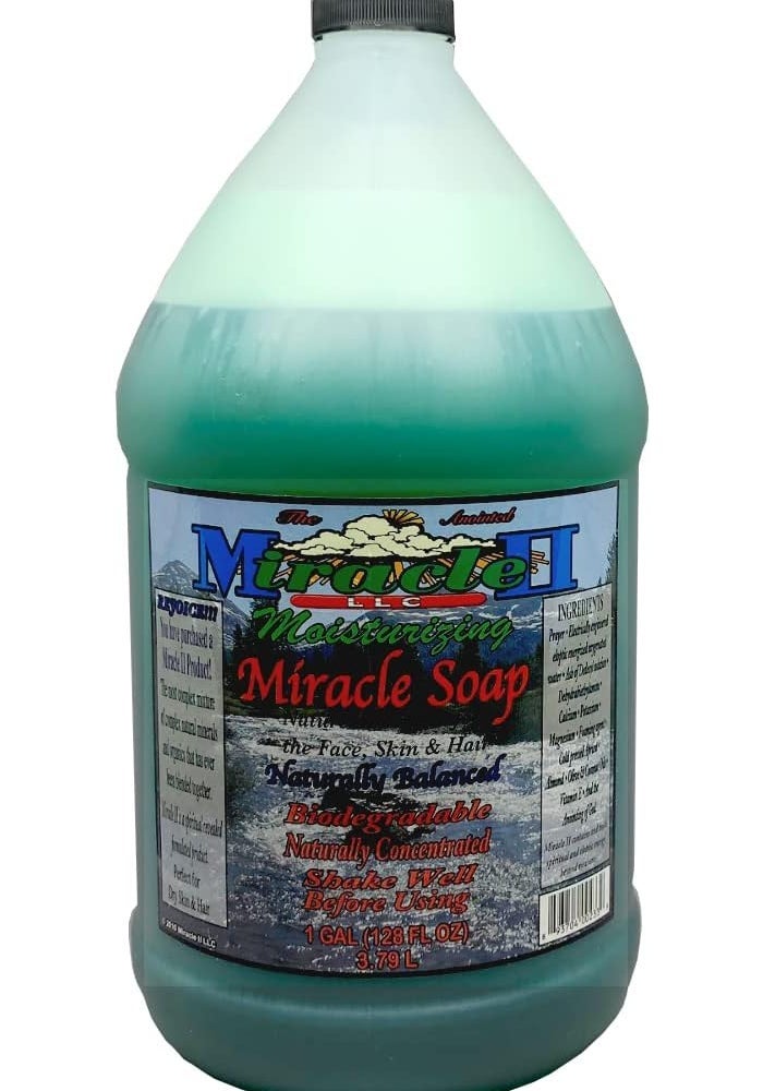 Miracle II Moisturizing Soap - 1 Gallon (128 oz) - All Natural Cleanser for Skin and Hair - Image 1