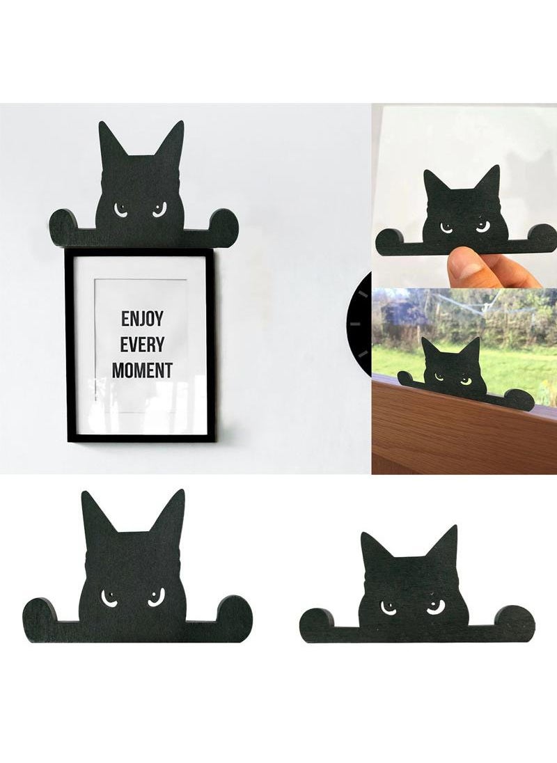 Y&D - Black Cat Window Sill Decoration Pendulum Home Living Room Bedroom Wooden Crafts Decoration-Small Size - Image 1