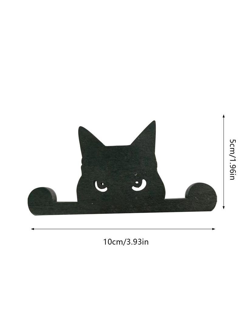 Y&D - Black Cat Window Sill Decoration Pendulum Home Living Room Bedroom Wooden Crafts Decoration-Small Size - Image 1