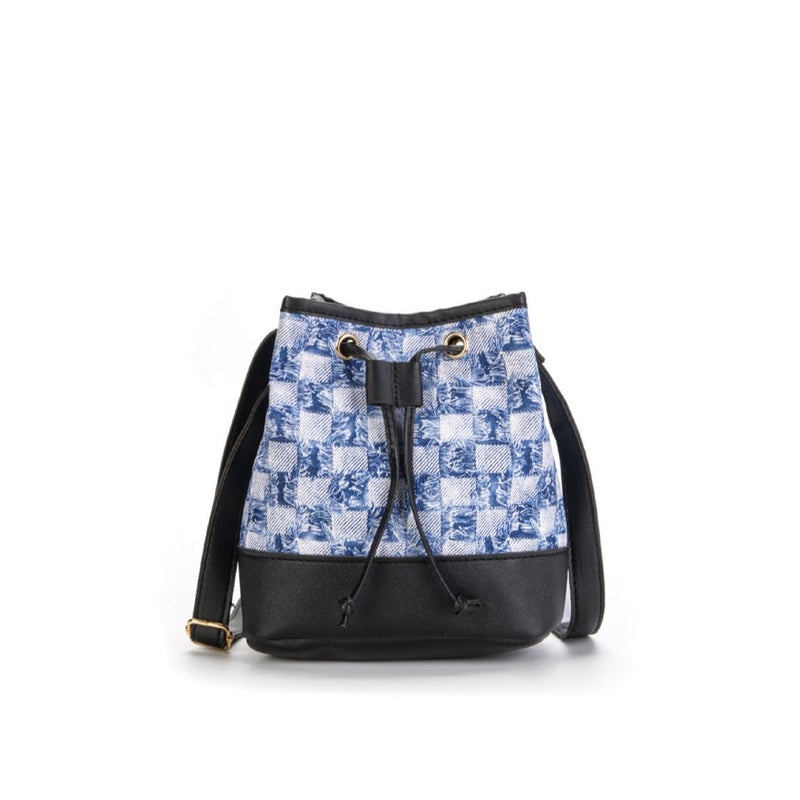 Bag Women'S Shopping Large Capacity Crossbody Bag 2024 Spring New Arrival Denim Fabric Printed Bucket Bag - Image 5