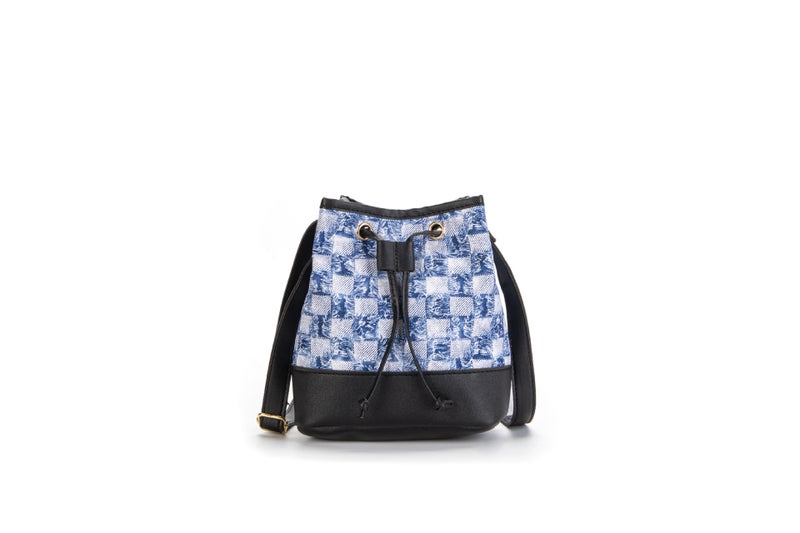 Bag Women'S Shopping Large Capacity Crossbody Bag 2024 Spring New Arrival Denim Fabric Printed Bucket Bag - Image 1