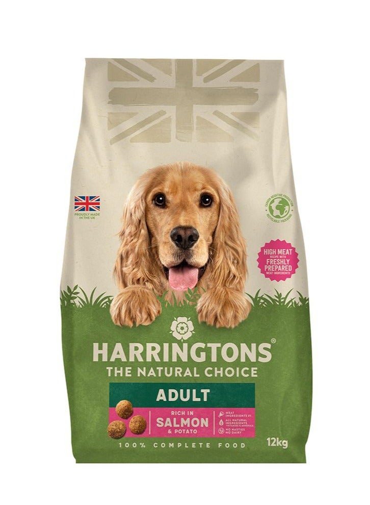 HARRINGTONS Complete Salmon & Potato Adult Dry Dog Food 12kg - Image 1