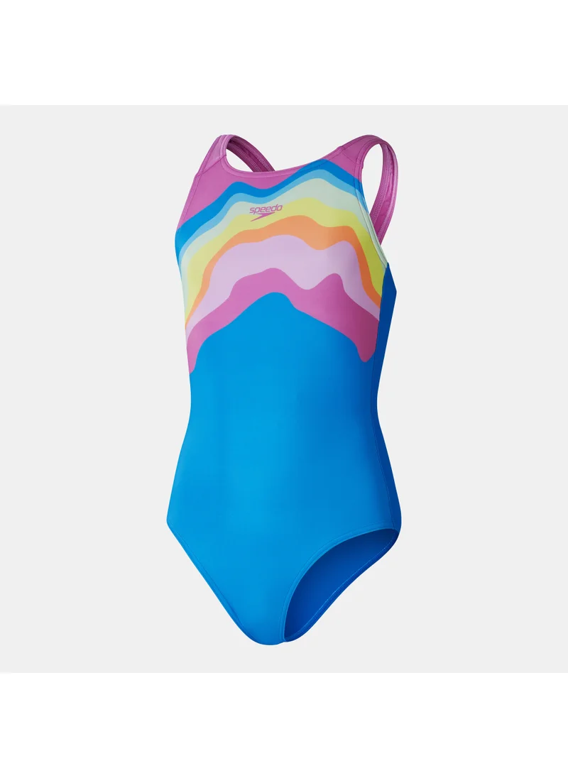 speedo Kids' Printed Pulseback Swimsuit