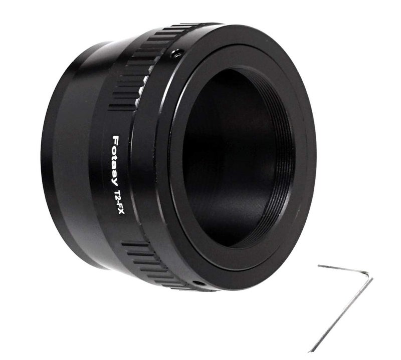 Fotasy Adjustable T2/ T Mount lens to Fuji X Adapter, T Mount to Fujifilm X Mount Adapter, Compatible with Fujifilm X-Mount Cameras X-Pro2 X-E2 X-E3 X-A5 X-M1 X-T1 X-T2 XT3 X-T10 X-T20 X-T30 X-H1 - Image 2