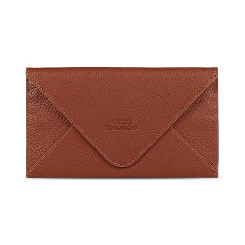 Otto Angelino Slim Genuine Leather Wallet Clutch - Multiple Slots Money, ID, Cards, Smartphone, RFID Blocking - Unisex - Image 1