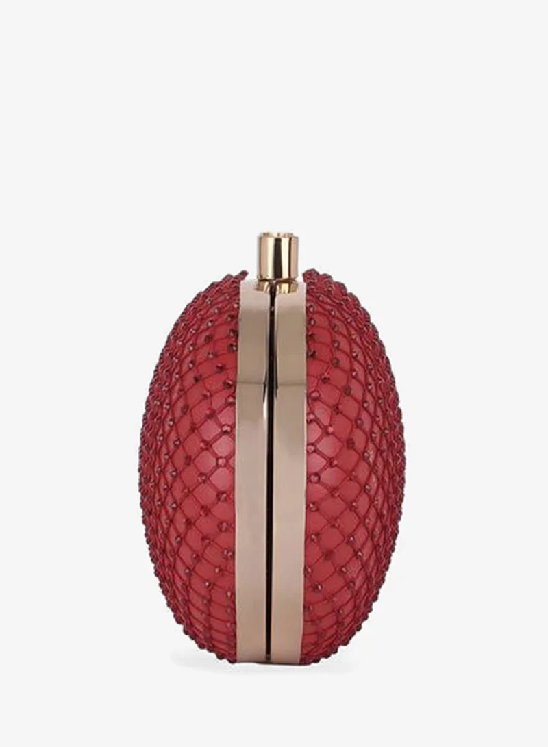 Globus  Red Bow Embellished Clutch with Chain Strap for Women | Best Price UAE