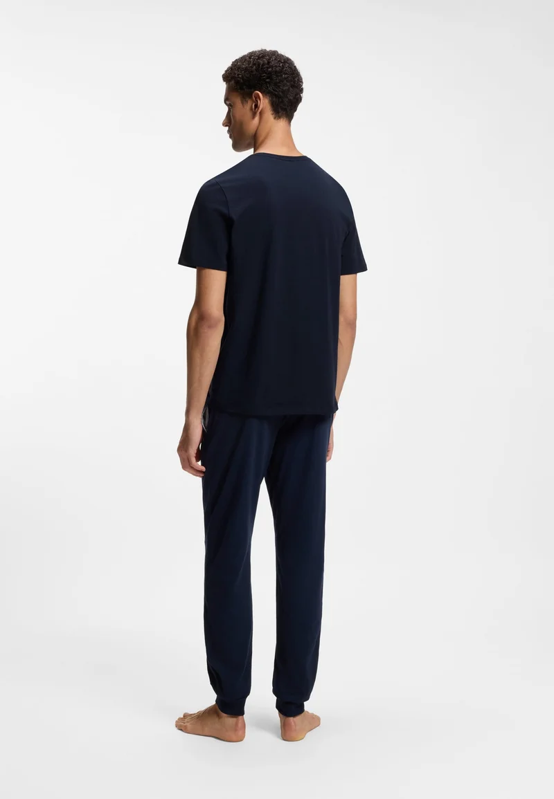 BOSS Stretch-cotton T-shirt with embroidered logo