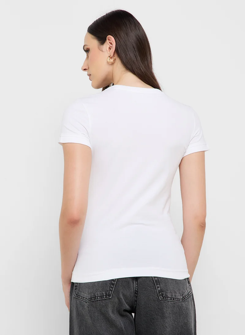 جس Short Sleeve  Crew Neck Mini Triangle T-Shirt