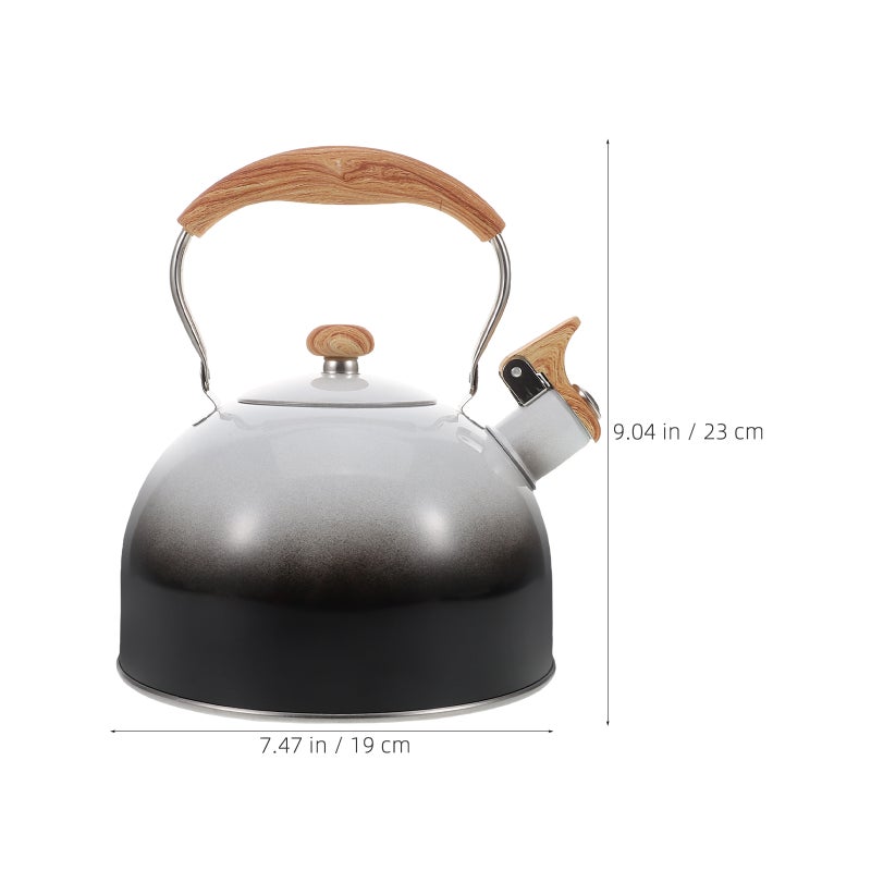 🍳 غلاية شاي بتصميم أنيق مع مقبض بنقشة خشبية لغلي الماء متعددة الاستخدامات - Image 4