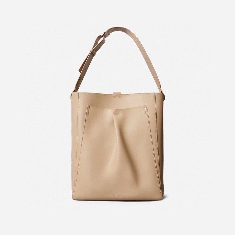 2025 new export to the United States foreign trade womens bag Studio single shoulder bucket bag plain leather womens simple handbag bag Meters