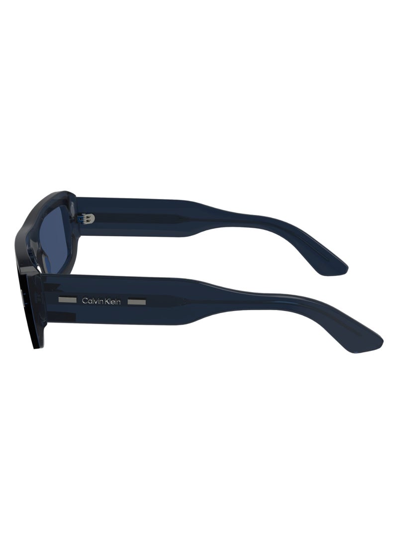 CALVIN KLEIN FULL RIM ACETATE MODIFIED RECTANGLE CALVIN KLEIN SUN CK24503S  5121 (438) BLUE - Image 4