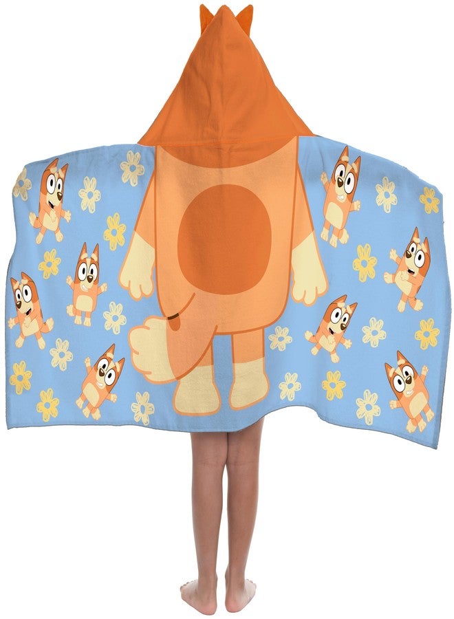 Jay Franco Kids Hooded Towel - 22" x 51" Super Soft Bath Wrap with 3D Hood, Beach, Pool & Travel, Official Licensed Product, Multi - Bluey - Image 1