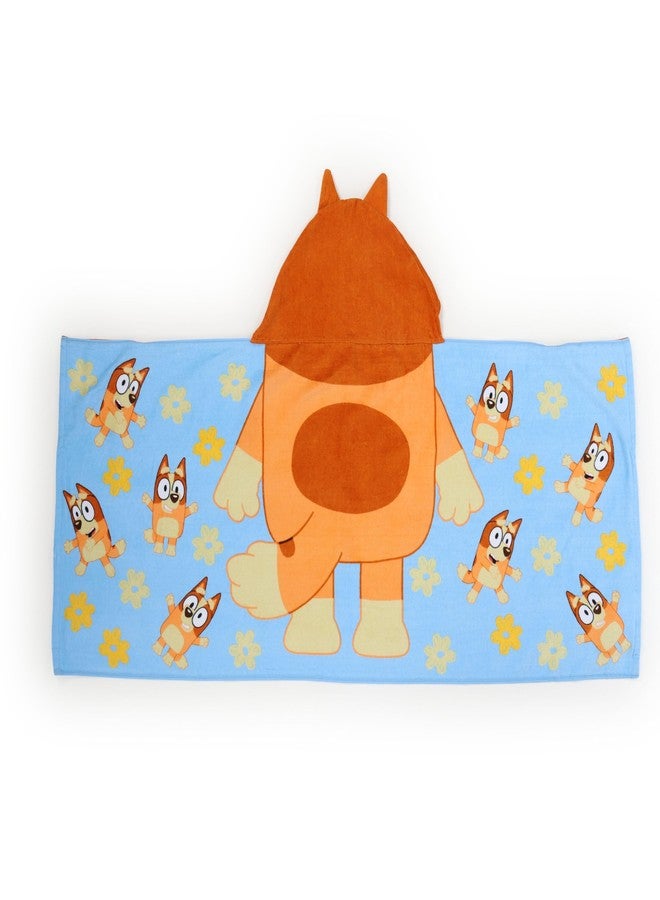Jay Franco Kids Hooded Towel - 22" x 51" Super Soft Bath Wrap with 3D Hood, Beach, Pool & Travel, Official Licensed Product, Multi - Bluey - Image 5