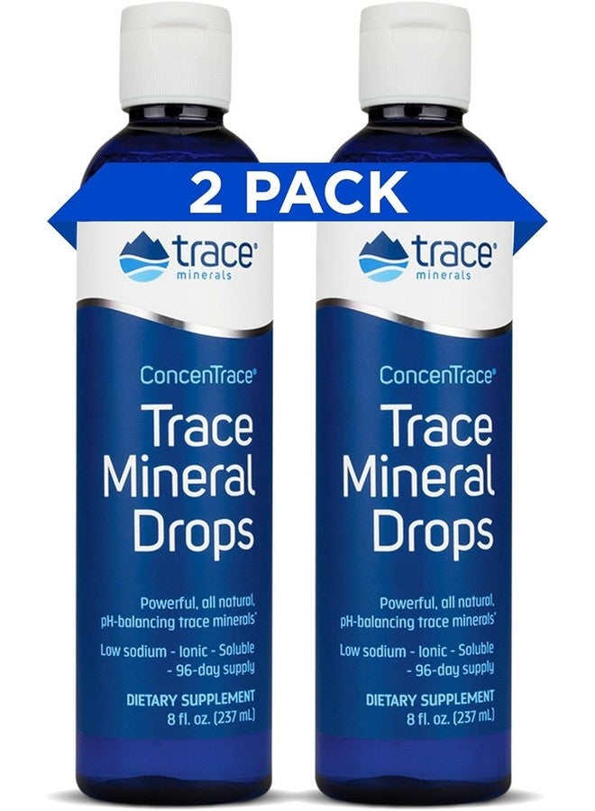 Trace Minerals ConcenTrace Trace Mineral Drops - Liquid Supplement for Bone & Joint Support - Aids Hydration & Electrolyte Restoration - Unflavored, 8 fl oz (192 Servings) - Image 1