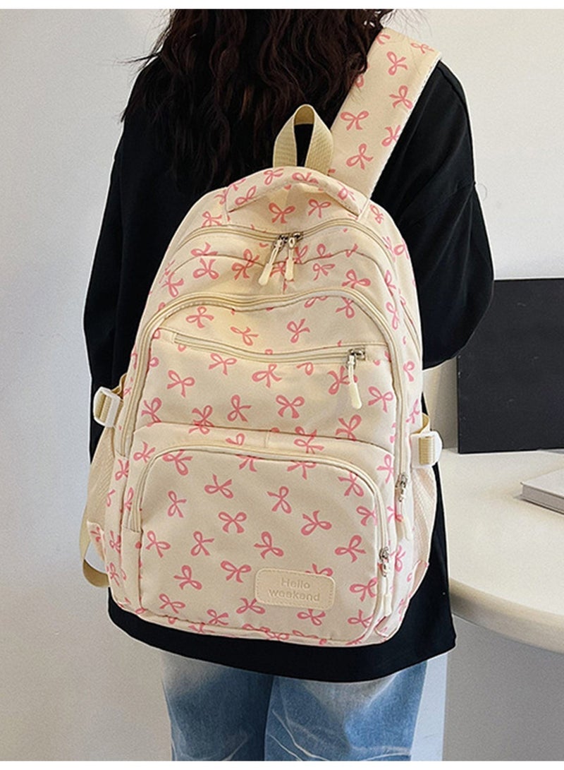 Three-piece set - junior school girl college student backpack - Japanese-style Instagram-worthy large-capacity backpack for traveling, lightweight and fashionable. - Image 5