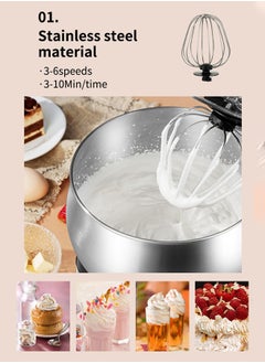 sokany Stand Mixer Kitchen Machine,11L/6 Speed 1700W Electric Food Mixer with Stainless Steel Mixing Bowl  with Pulse or Eject Button Whisk Beaters Dough Hook,Ideal for Bread and Dough,SK-269,Silver  - Image 4