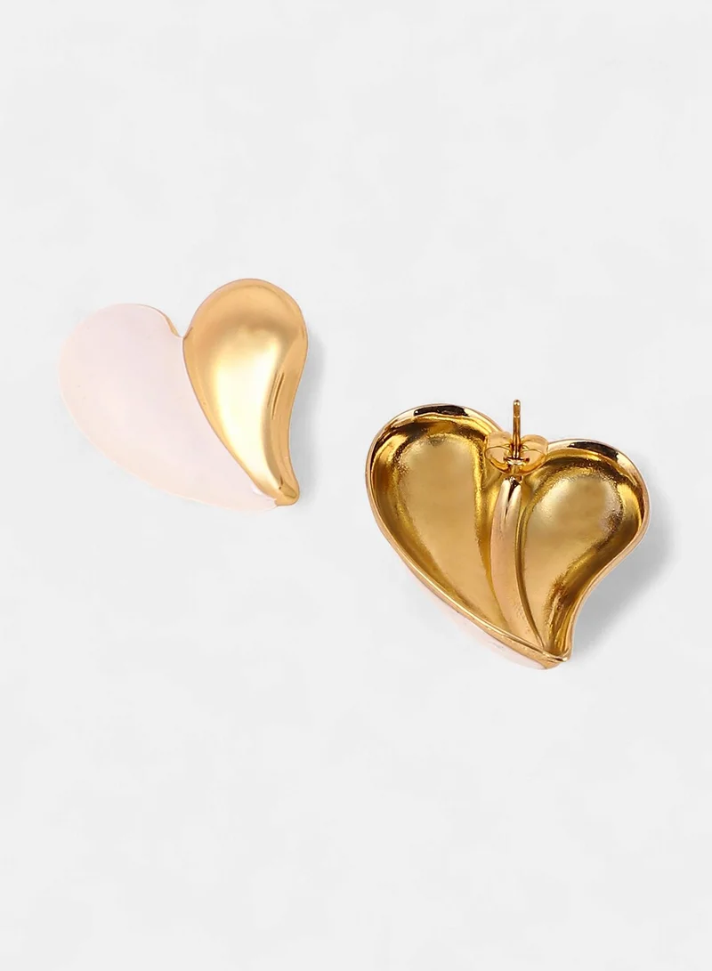 SOHI Chonky-Coeur Artificial Stud Earring Jewellery