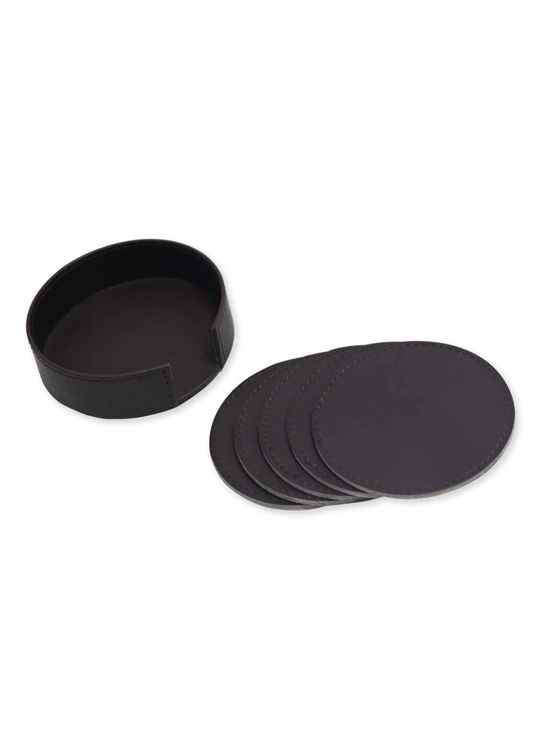 FIS طقم مكتب تنفيذي إيطالي PU بني داكن - طقم 7 قطع - FSDS171DBR - Image 4