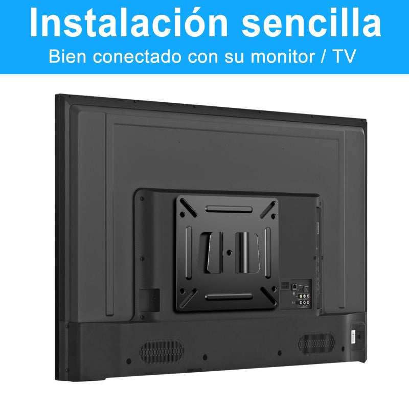 TETVIK Monitor Wall Mount Most 14-24â€œ TVs Computer Universal Low Profile RV TV Wall Mount VESA Up to 100x100mm Max Weight 30lbs Fits 15 19 20 22 23 Inch Camper Small Monitor Mount Bracket - Image 2