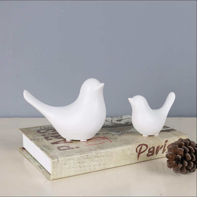 FANTESTICRYAN Small Animal Statues Home Decor Modern Style White Decorative Ornaments for Living Room, Bedroom, Office Desktop, Cabinets - Image 2