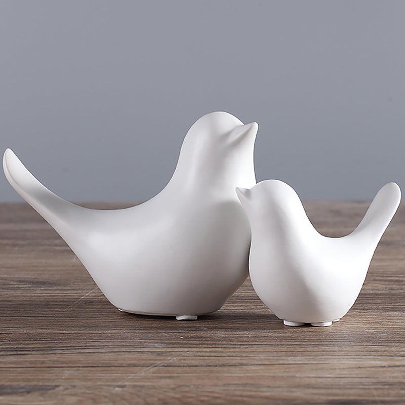 FANTESTICRYAN Small Animal Statues Home Decor Modern Style White Decorative Ornaments for Living Room, Bedroom, Office Desktop, Cabinets - Image 1