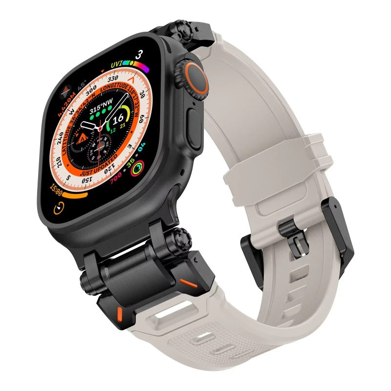 Bluejw Titanium Apple Watch Band 49mm 45mm 44mm 42mm Ultra Series 8 7 6 Replacement Metal Silicone Strap - Image 1