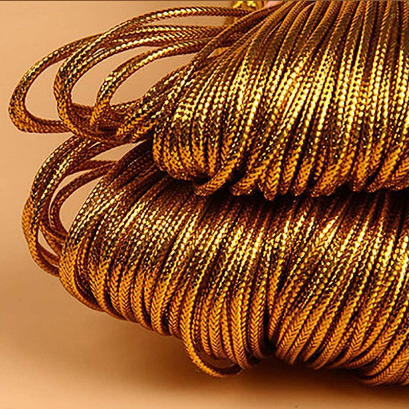 Diy Crafts 14966 Twine Ribbon Christmas Gift Packing Cords Decoration Rope Diy Handmade Craft String Party Supply, Pack of 180 Mtr, Corner Beeds (Silver) - Image 3