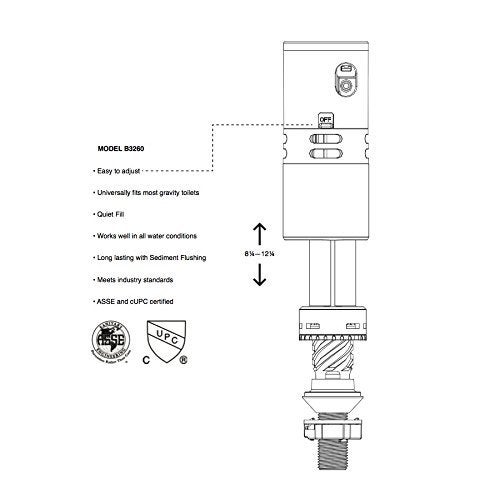 WDI Technology Co. Ltd. WDI B3260 Universal Fill Valve for Most Toilets - Image 5