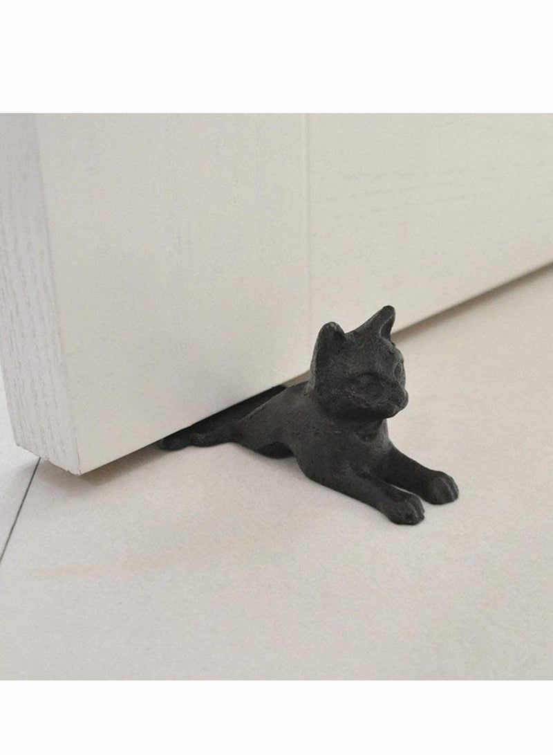 Y&D Cat Shaped Door Locomotion Stopper, Heavy Duty Wedge Stop Doorstop Animal Shape Safety Non- Slip Scratching Works on All Floor Surfaces (1 Pcs)  - Image 3