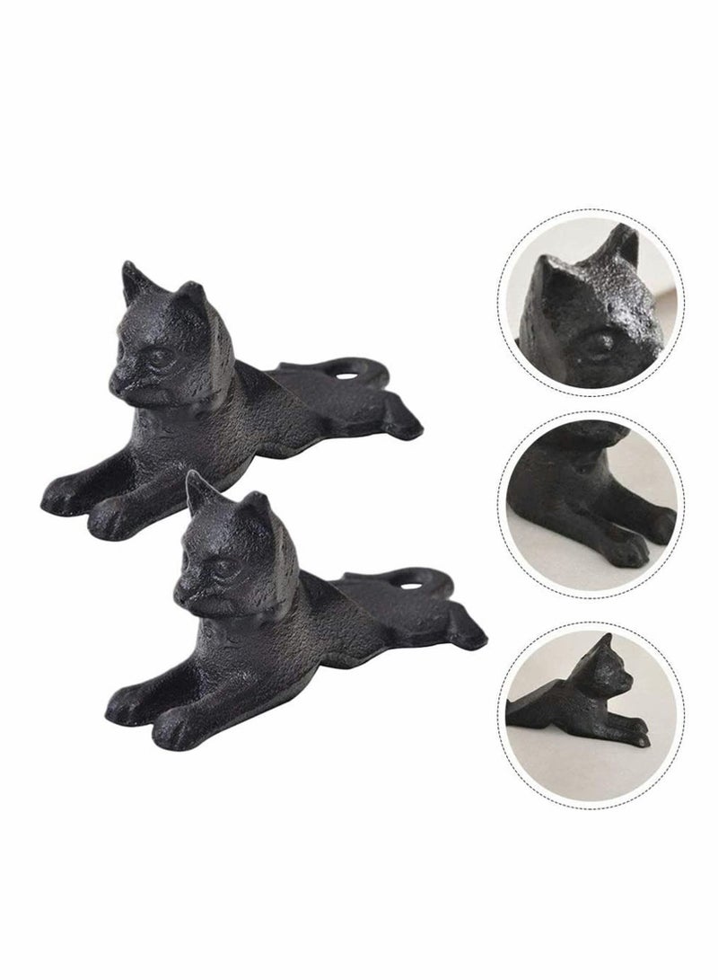 Y&D Cat Shaped Door Locomotion Stopper, Heavy Duty Wedge Stop Doorstop Animal Shape Safety Non- Slip Scratching Works on All Floor Surfaces (1 Pcs)  - Image 2