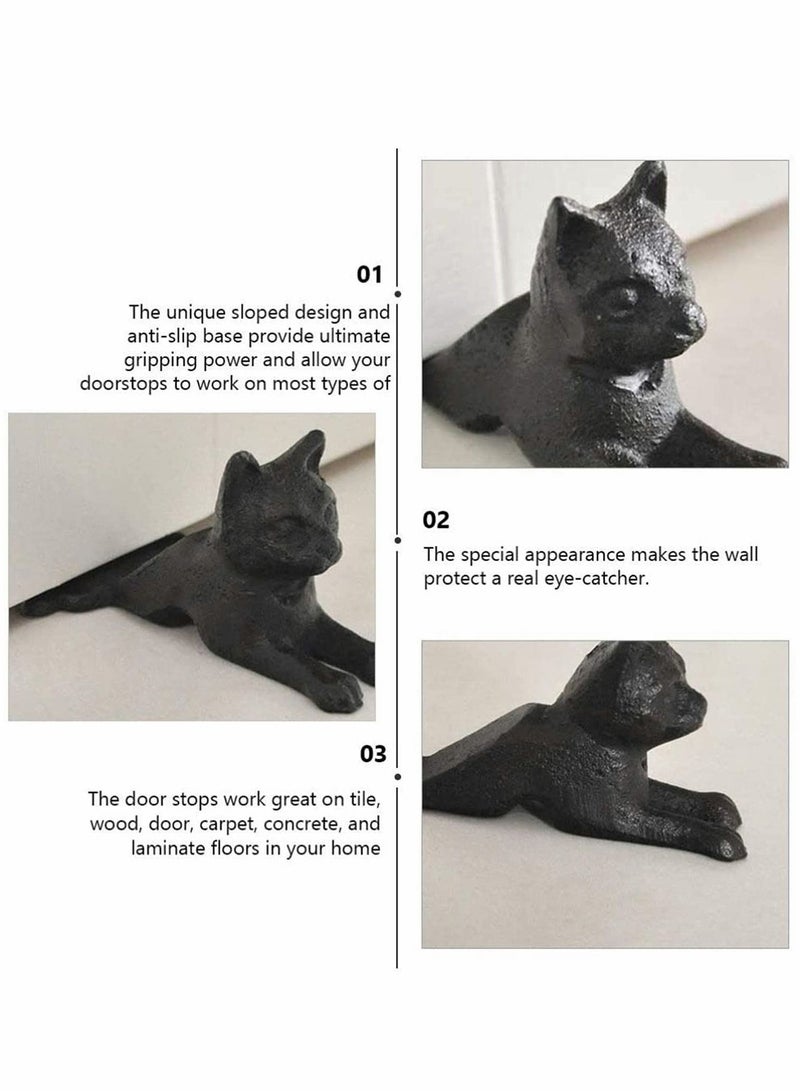 Y&D Cat Shaped Door Locomotion Stopper, Heavy Duty Wedge Stop Doorstop Animal Shape Safety Non- Slip Scratching Works on All Floor Surfaces (1 Pcs)  - Image 5