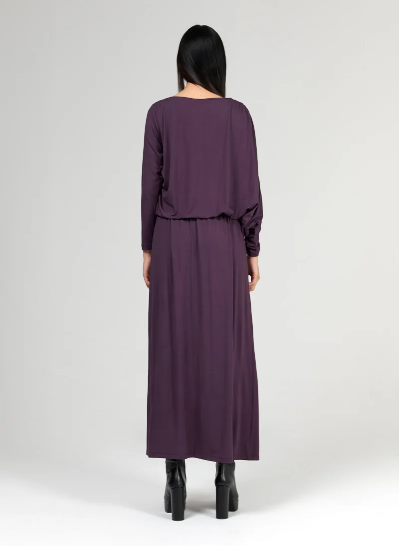 leem Asymmetric Batwing Sleeve Dress