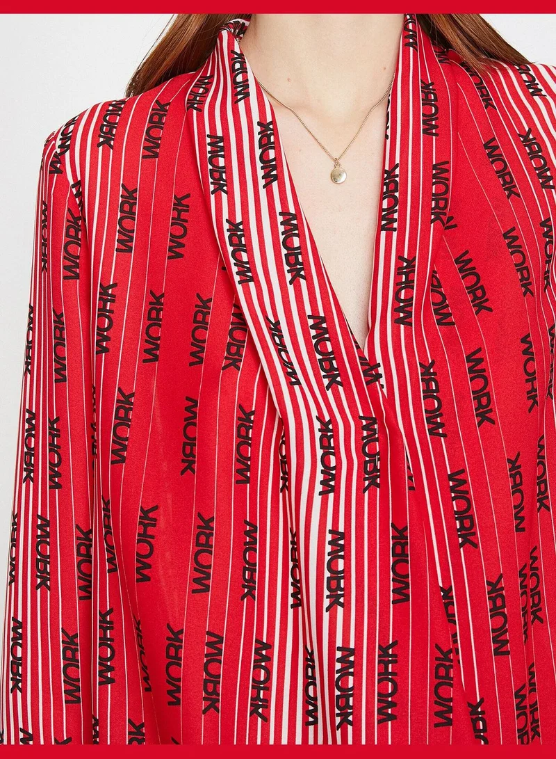 كوتون Letter Printed Blouse
